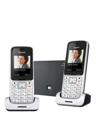 Gigaset Gigaset Sl450A Go Twin Cordless Phone - Silver Gigaset Gigaset Sl450A Go Twin Cordless Phone - Silver